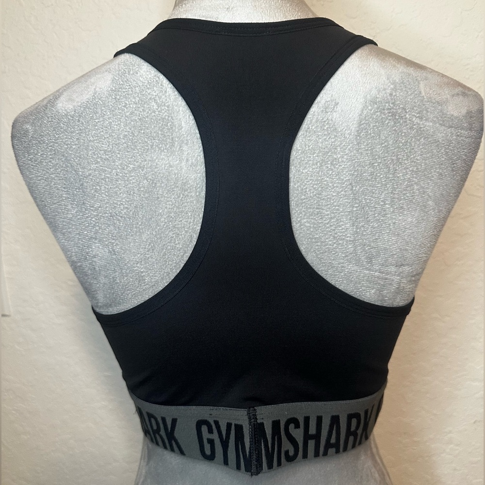 Gymshark Sports Bra Black Logo Band Racerback NWOT Women’s XL